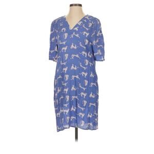 Leopard large blue sheath dress Michelle McDowell Hazel Hippie‎ shift pullover